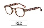 画像1: 141-7モザイク柄老眼鏡レッド　度数選べます　高品質　レトロデザイン　シニアグラス　リーディンググラス (1)