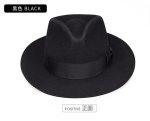 画像1: 予約注文納期約2週間　24010101　高品質　英国式フェドラ帽子　ウール100％　 (1)